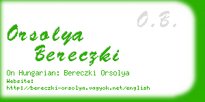 orsolya bereczki business card